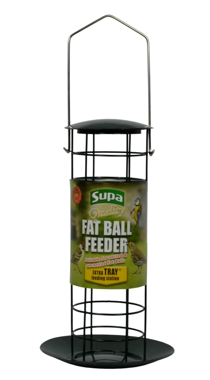 Supa Fat Ball Feeder & Tray Is Designed To Hold Both Netted And Un-netted Fat Balls. The Tray Acts Both As A Feeding Station & Also Stops Food From Falling On To The Ground Thus Discourages Vermin. 1 Green - PawsPlanet Australia