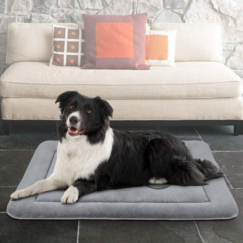 Dog Beds for Medium Dogs 36" Crate Pad Mat Washable Non-Slip Bottom Pet Bed Cat Beds Mattress Kennel Pad 36" Celadon Grey - PawsPlanet Australia