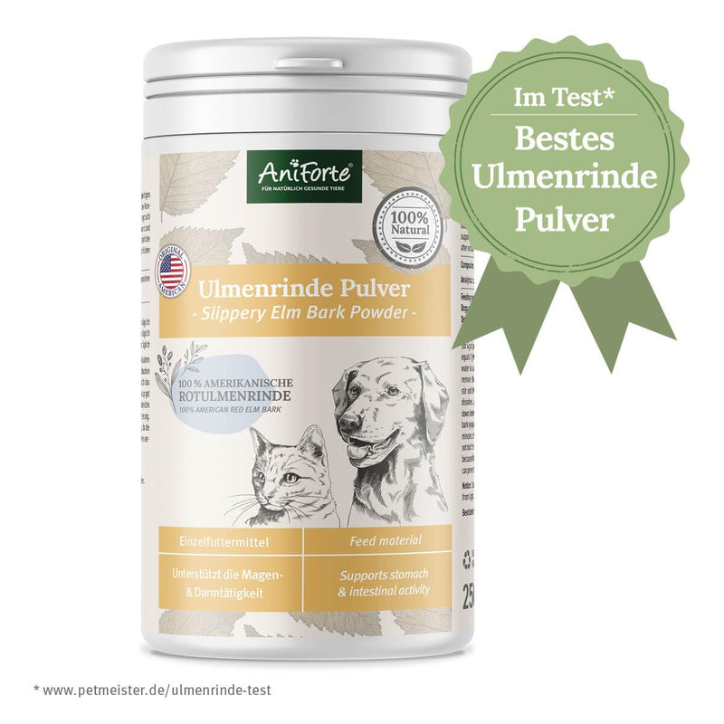 AniForte American Elm Bark Powder for Dogs and Cats 250g - Slippery Elm Bark, Natural Product Supports Intestinal Flora & Gastrointestinal Tract 250g (Pack of 1) - PawsPlanet Australia