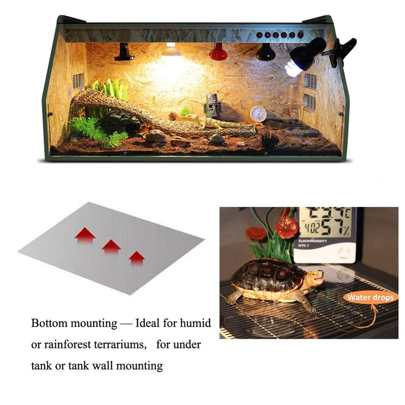 NEKOSUKI Reptile Heat Mats, 2nd-Gen 15W 9.8x8.7 inch Non-Adhesive Reptile Heating Pad with Temperature Adjustment, Waterproof Under Tank Terrarium Heating Mat for Tortoise Snakes Lizard Gecko Turtle 15W - 9.8x8.7in - PawsPlanet Australia