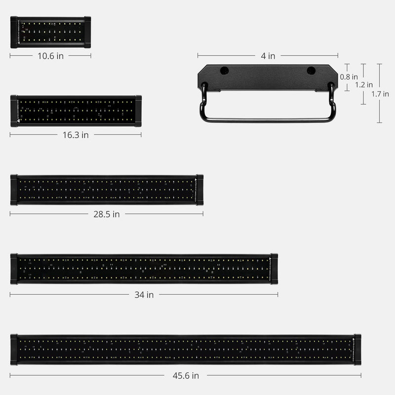 NICREW ClassicLED Plus Planted Aquarium Light, Full Spectrum LED Fish Tank Light for Freshwater Plants 12 - 18 in - PawsPlanet Australia