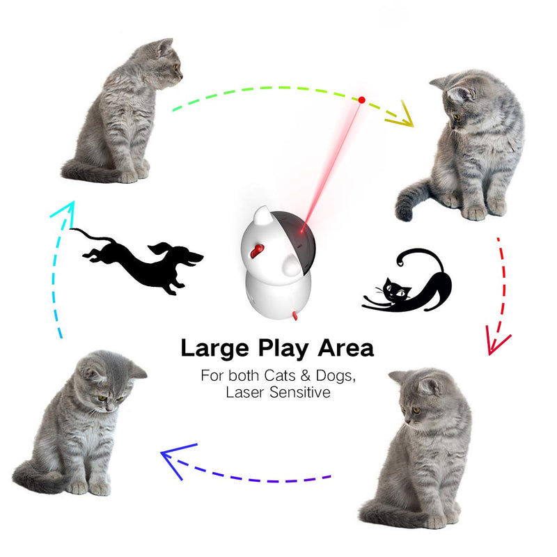 [Australia] - KeBuLe Cat Toys Interactive Electronic,Automatic Cat Toys for Indoor Cats,Kitten Toys for Trainning Exercise USB Charging 360 Degree Rotation 2 Different Sports Modes Irregular Running P01 