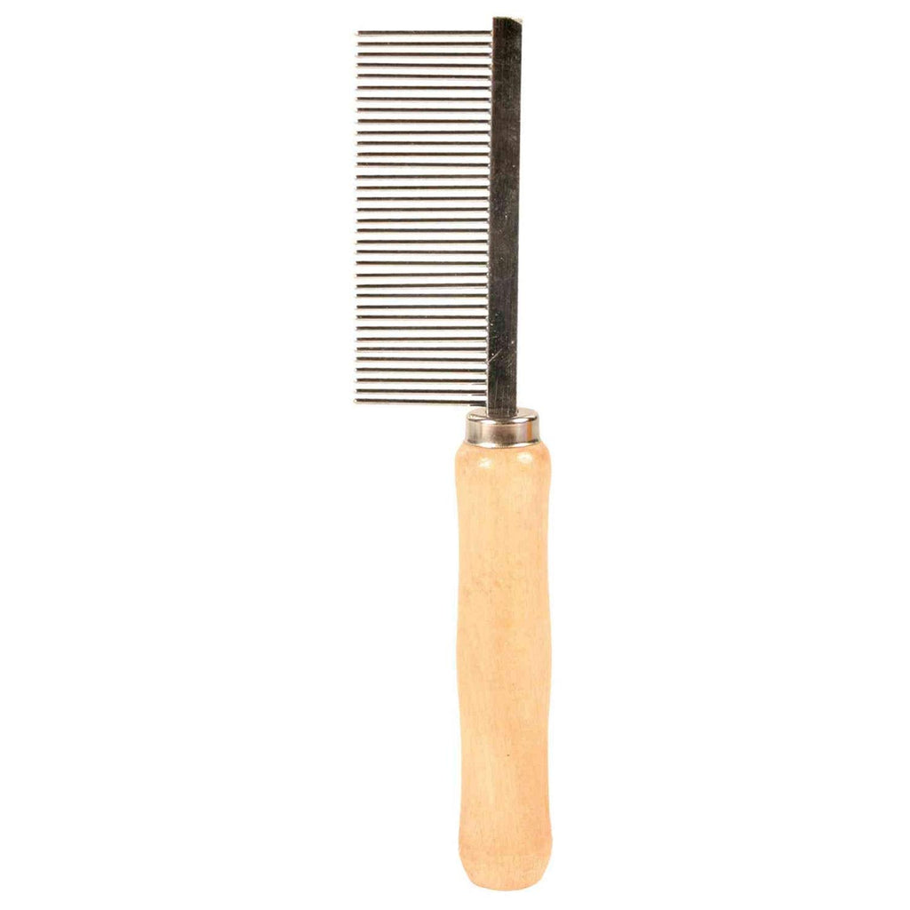 Trixie 2391 Comb, medium, wood/metal teeth, 18 cm, 250 ml (pack of 24) - PawsPlanet Australia