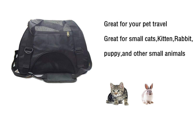 Dotala Cat Carrier,Soft-Sided Small Pet Carrier Foldable Bag for Rabbit Cats,Dogs Puppy Airline Approved (Black) Black - PawsPlanet Australia