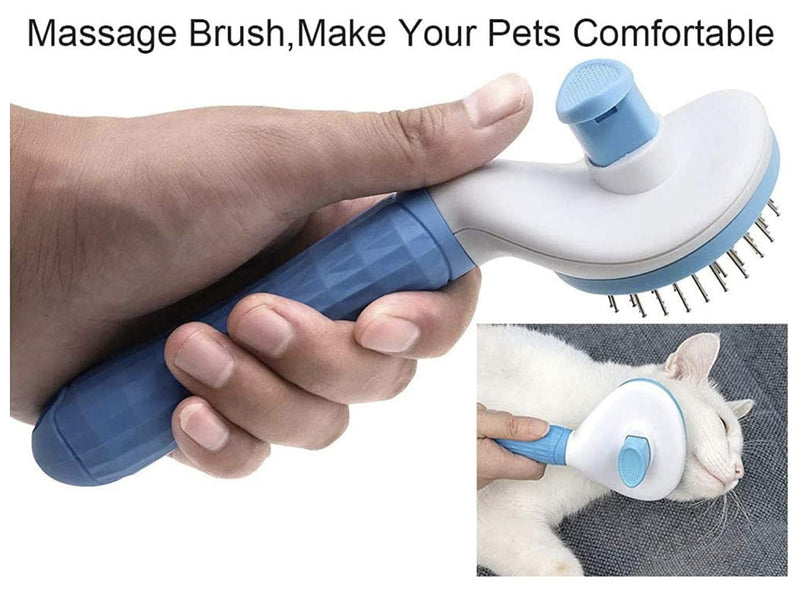 Sweet taro Pet grooming brush - effectively reduce shedding - best gift under $10 for your dog and cat - gently removes loose undercoat and tangled hair - massage tips for long and short hair - PawsPlanet Australia