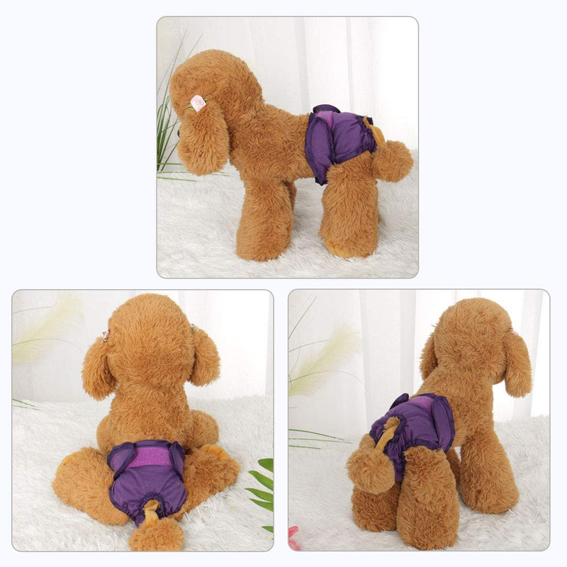 [Australia] - uxcell Female Dog Physical Pant Adjustable Leak-Resistant Doggies Physical Panties XL Purple 