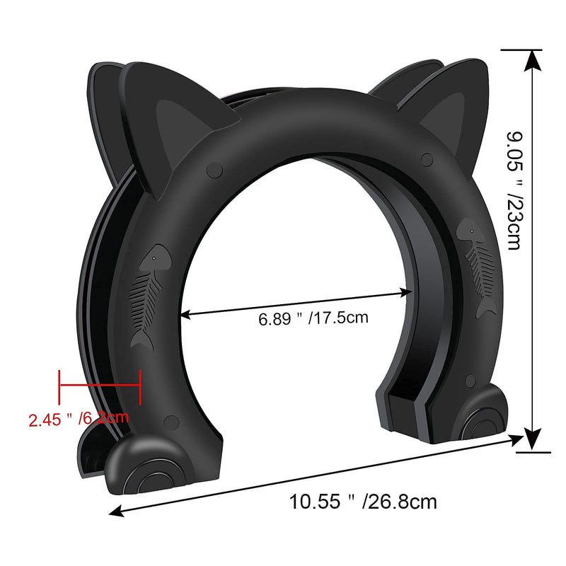 ikuso Cat Door for Interior Door,Indoor Cat Door,Pet Doors for Cat, 10.55"*2.45"*9.05" (L) Large - PawsPlanet Australia