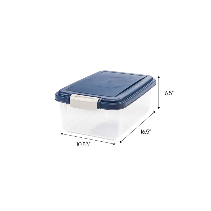 IRIS USA Airtight Pet Food Storage Container 12 QT Navy - PawsPlanet Australia