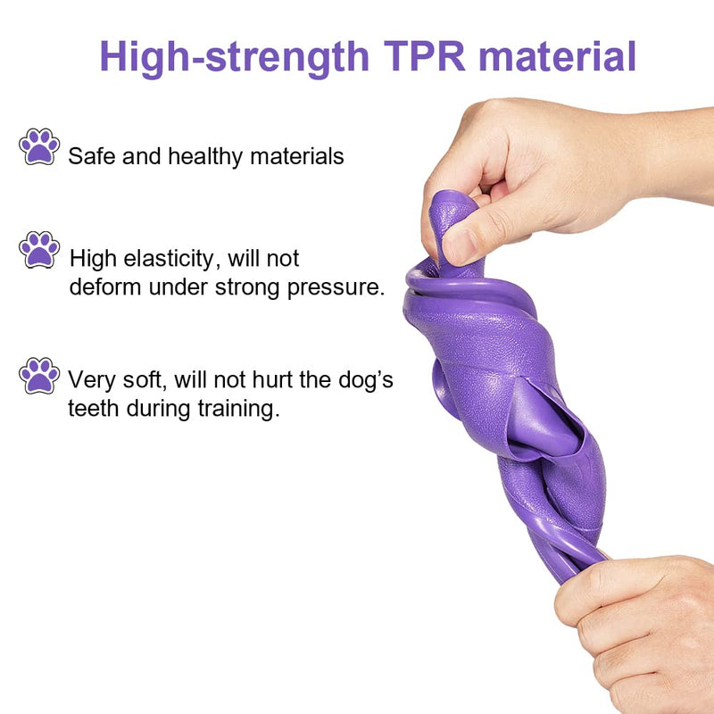 HONGEZEY Indestructible Dog Flying Discs, Interactive Dog Flyer Toys, Soft Lightweight Dog Catch and Fetch Toys for Medium Large Dogs, Floats in Water & Safe on Teeth Small Purple - PawsPlanet Australia