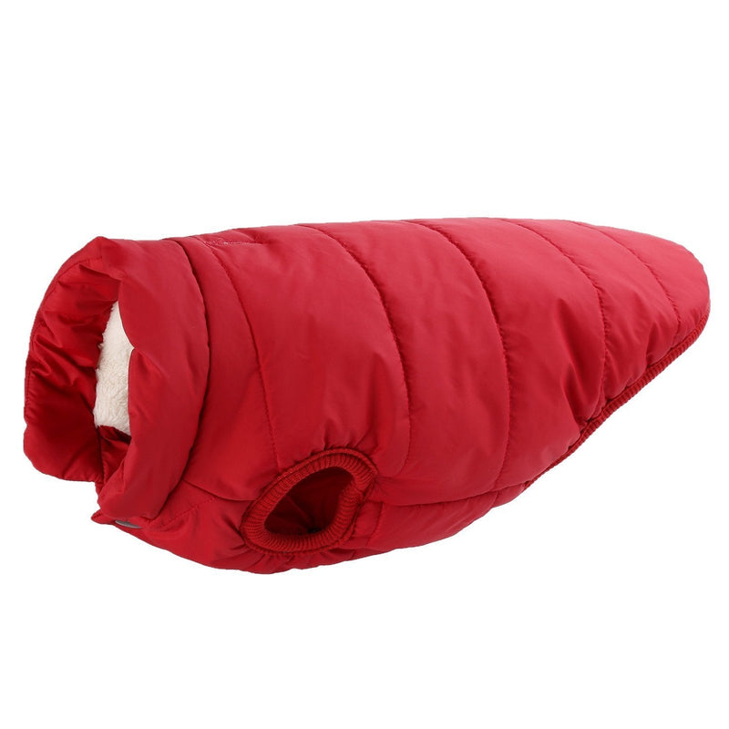 Kismaple Small Dog Cosy Fleece Jacket Winter Lined Coat Clothes Warm Padded for Small Dogs Puppy (XS Chest Girth: 32cm, Red) XS Chest Girth: 32cm, Neck 23cm - PawsPlanet Australia