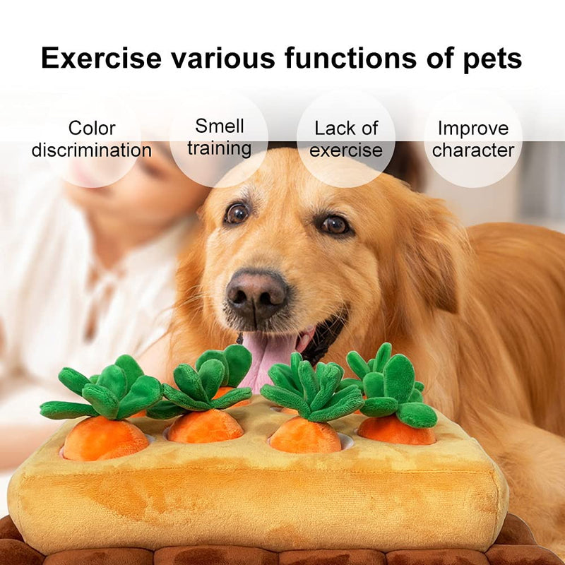 SLuB Carrot Snuff Pads for Pets Plush Pet Toys For Foraging and Sniffing Training for Dogs Increase Interactive Games with Dogs to Eliminate Boredom and Release Stress (Classic style) Classic style - PawsPlanet Australia
