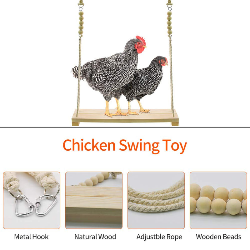 Chicken Swing Toys and Chicken Toys Xylophone, 2 Pack Chicken Toys for Poultry Run Rooster Hens Chicks Pet Parrots Macaw Entertainment Stress Relief for Birds - PawsPlanet Australia