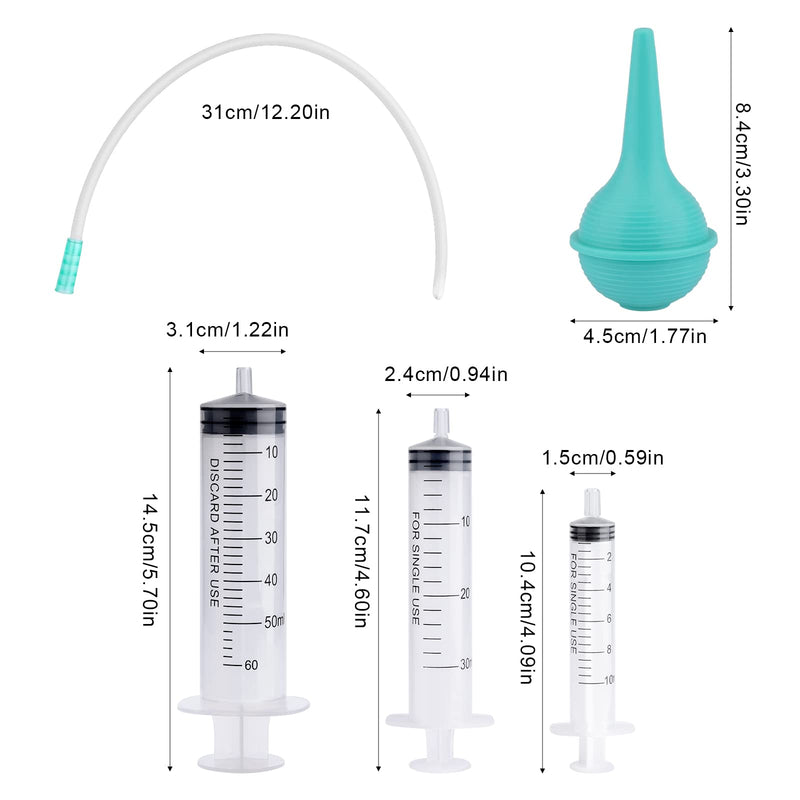 KINBOM 7pcs Pet Nursing Supplies, Animal Kid Tube Feeding Kit Syringe Feeder Feeding Tube Supplies for Lamb Goat Puppies Small Animals Feeding & Water Measuring - PawsPlanet Australia