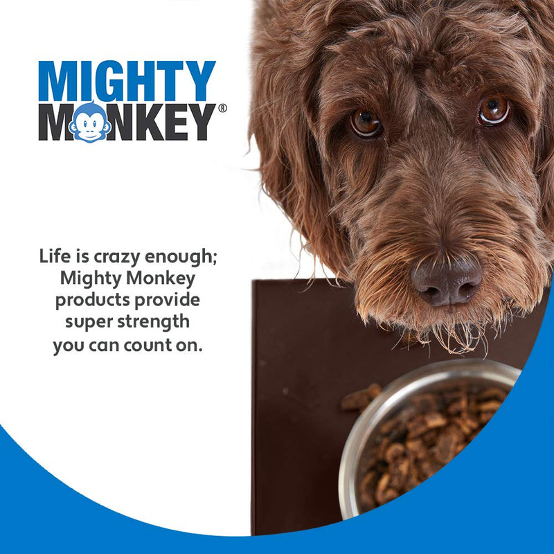 MIGHTY MONKEY Premium Silicone Pet Feeding Mat, Waterproof Pets Placemat, Raised Edges, Paw Print Patterned Food Tray Mats, Dishwasher Safe, Prevent Food and Water Bowl Spills on Floor 24x16 Inch (Pack of 1) Brown - PawsPlanet Australia