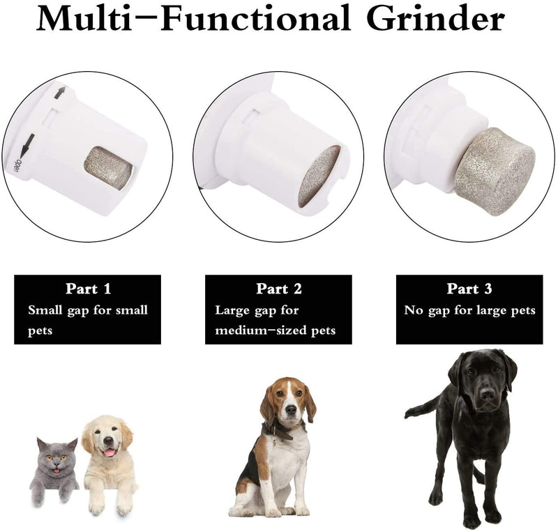 KIPRUN Pet Nail Grinder,50 DB Ultra Quiet Electric Dog Nail File With 2 Speeds Fast Grinding,Quick USB Charging,Long Working Time for Small to Medium Dogs Cats Nail Grinder Trimmer - PawsPlanet Australia