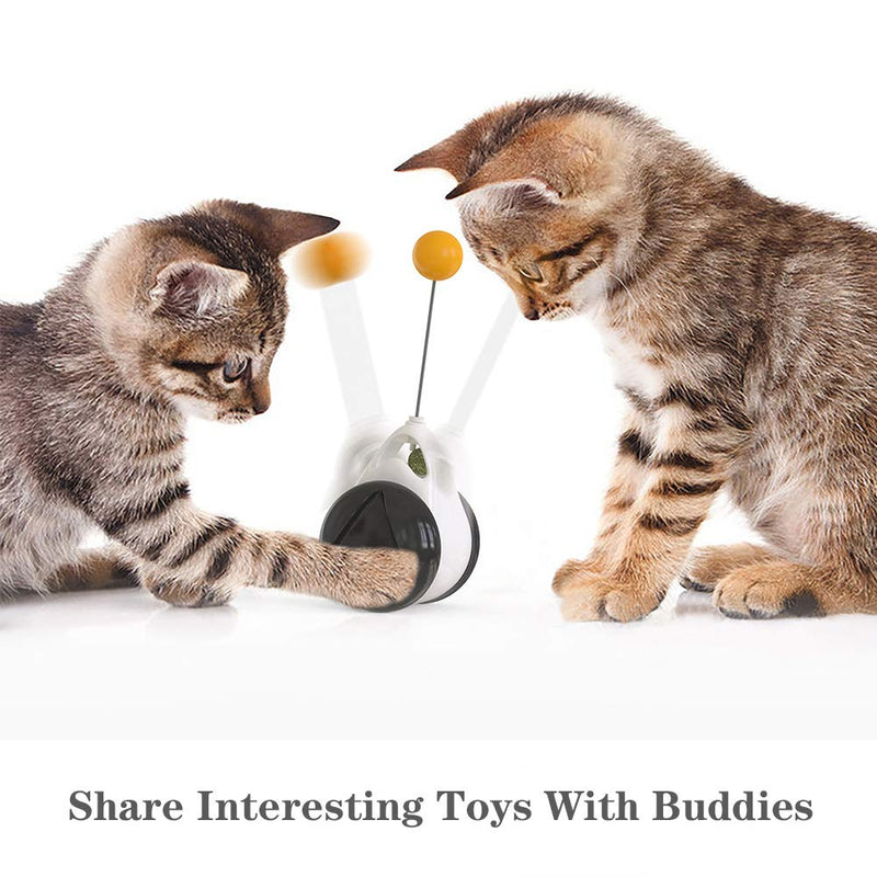 [Australia] - Onybte Cat Ball Tumbler Interactive Cat Toys for Indoor Kitty,Balance Ball and A Feather Tail Mouse in Metal Wire Ball as Additional Gift for House Kitten 