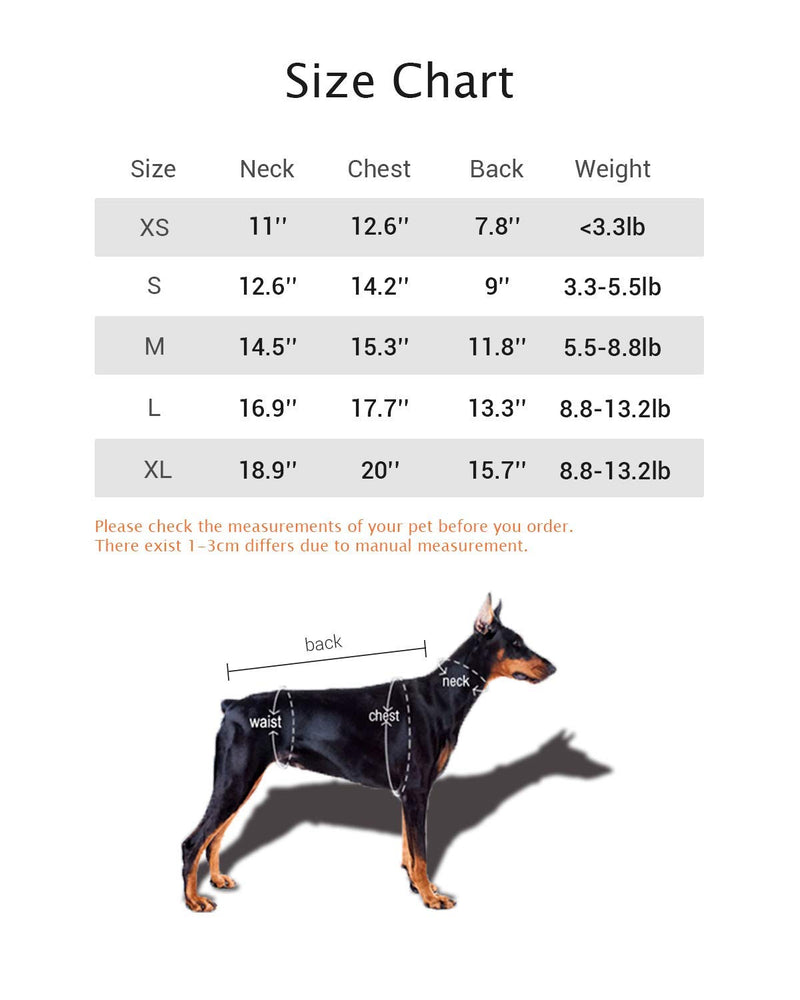 DroolingDog Dog Cat Fleece Vest for Small Dogs X-Small (Chest: 12.6'' Back: 7.8'') Black - PawsPlanet Australia
