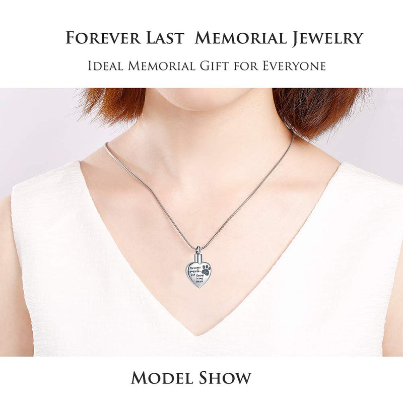Eternal M. Cremation Jewelry for Ashes for Dog Cat Waterproof Memorial Urn Pendant Necklace No Longer by My Side Forever in My Heart Blue-Paw - PawsPlanet Australia