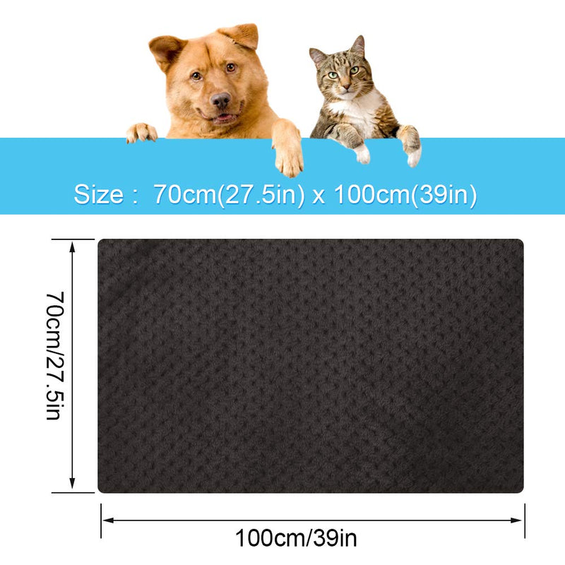 Onarway Fluffy Sherpa Dog Blankets Soft Washable Pet Throw Blanket Sleep Bed Mat for Dogs Puppy Cats & Other Small Medium Pets S(27.5 x 39.4 inch) Dark Brown - PawsPlanet Australia