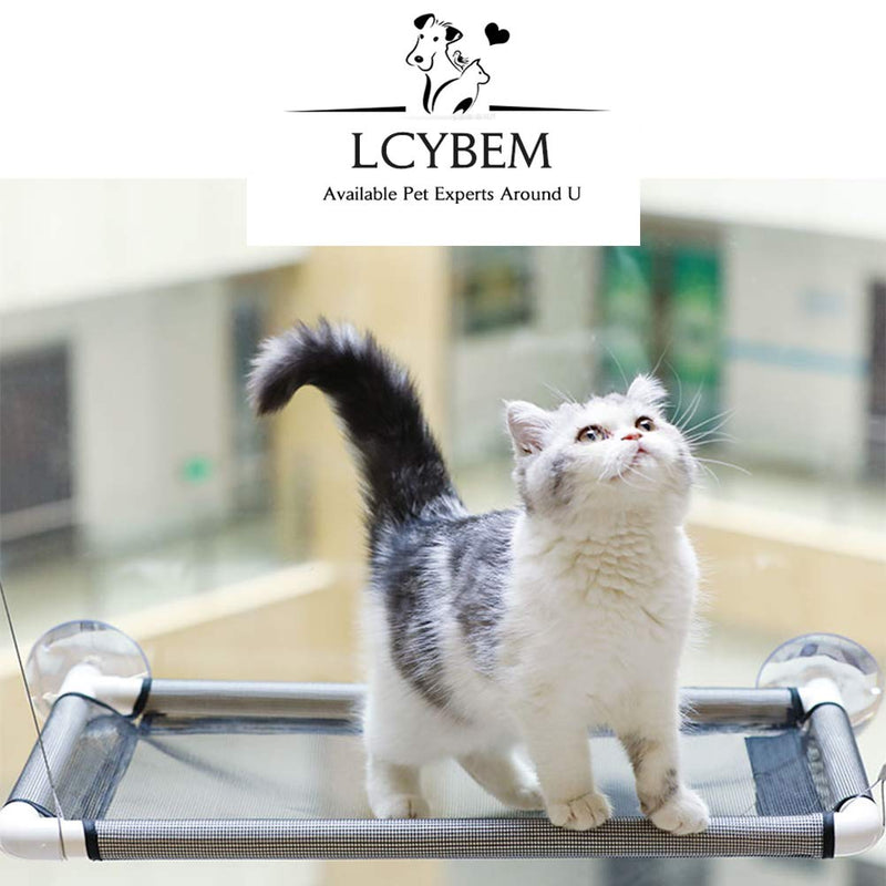 Lcybem Cat Hammocks for Window - Seat Suction Cups Space Saving Cat Bed, Pet Resting Seat Safety Cat Window Perch for Large Cats, Providing All Around 360° Sunbath for Indoor, Weighted up to 33lbs - PawsPlanet Australia