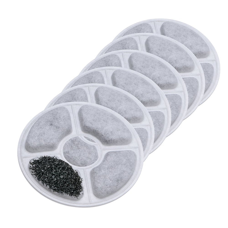 Sonew Cats Water Fountain Replacement Carbon Filter, 6 Pack Filter for 2L Pet Flower Fountain Keep your pets healthy - PawsPlanet Australia