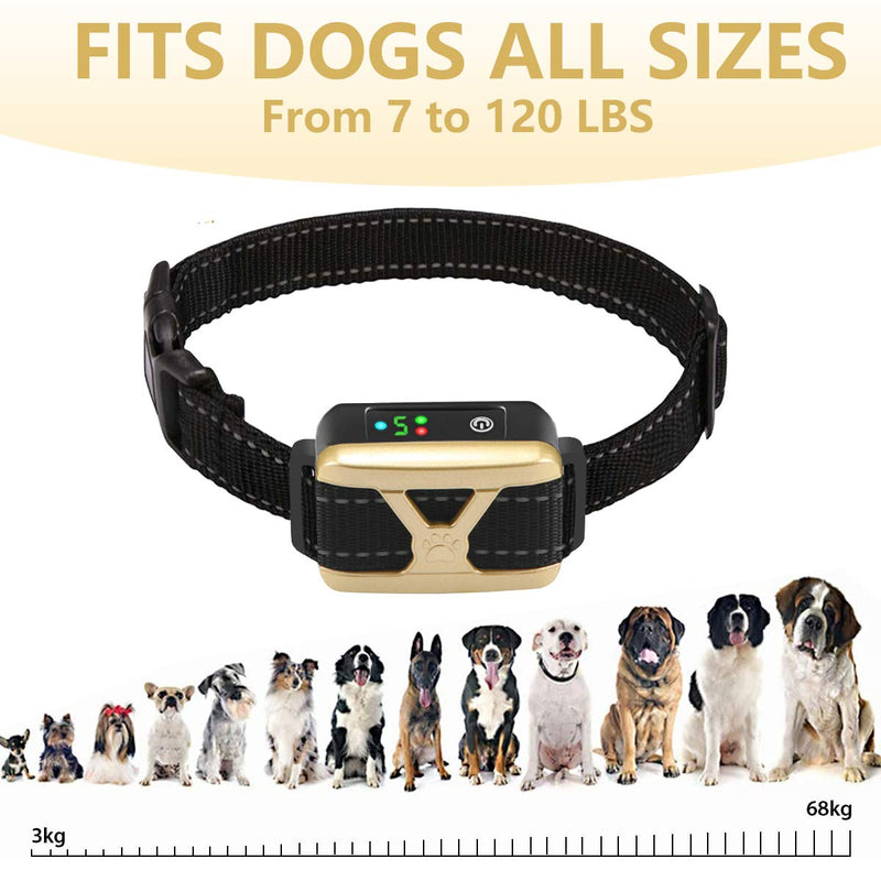 ZNFSZ Dog Bark Collar - Rechargeable Bark Collar 5 Adjustment Modes for Small Medium Large Dogs, Humane Anti Barking Collar with Beep Vibration and Shock - PawsPlanet Australia