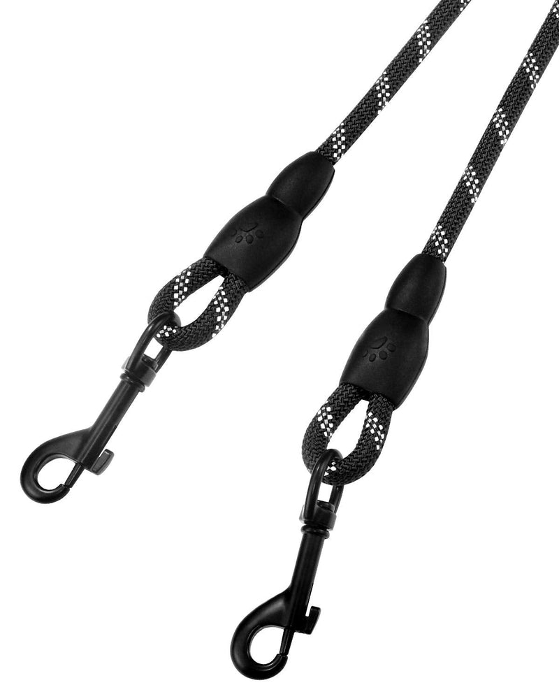 Taglory Double Dog Leash, Reflective Dual Dog Leash, 360 Swivel No Tangle Walking Double Leash for Puppy Small Dogs 30 Inch (Pack of 1) Black - PawsPlanet Australia