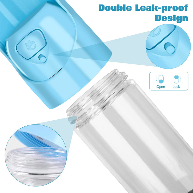 Portable Dog Water Bottle: Leak-Proof Cat Travel Water Dispenser, can Be Filled with Water and Food, Suitable for Kitty and Puppy Outdoor Walking, Hiking and Traveling Blue - PawsPlanet Australia