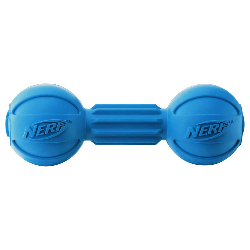 [Australia] - Nerf Dog Barbell Chew Toy 2-Pack Blue and Green 