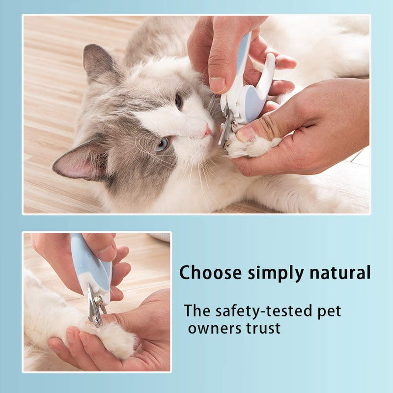 GELFUL Pet Nail Clippers Dog Nail Clippers with Protective Guard Safety Lock and Nail File Suitable for Medium and Large Breeds Professional Pet DIY Grooming Tools for Animals at Home (blue, small) blue - PawsPlanet Australia