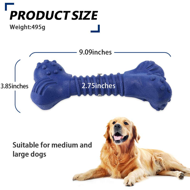 Dog Chew Toys for Aggressive Chewers Tough Durable Strong Natural Rubber Dog Bone Toy for Large Dogs Molar Dental Teeth Cleaning Puppy Teething Toy - PawsPlanet Australia