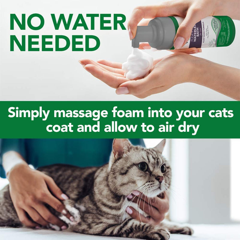 [Australia] - Vet's Best Flea and Tick Waterless Bath Foam for Cats | Flea Treatment Dry Shampoo for Cats | Flea Killer with Certified Natural Oils 5 oz 