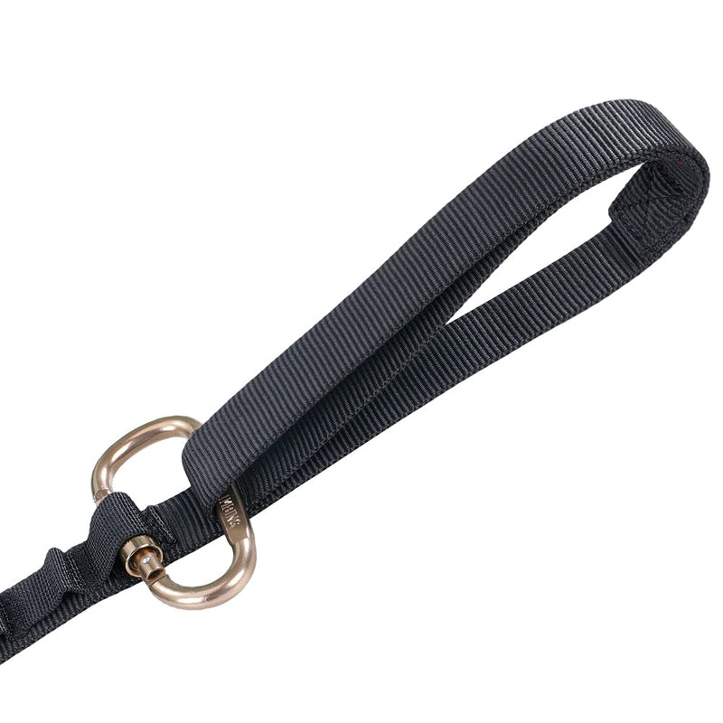 EXCELLENT ELITE SPANKER Tactical Bungee Dog Lead Military Lead Dog Elastic Brown Black Dog Lead Walk Training Lead Nylon Leash for Dogs Quick Release Dog Leash with 2 Control Handle(Black) - PawsPlanet Australia