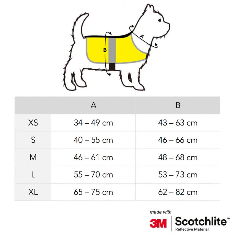 Salzmann Reflective Dog Jacket made with 3M Scotchlite, High Visibility Coat for All-Sized Dogs with straps, Size XS, 2 per pack - PawsPlanet Australia