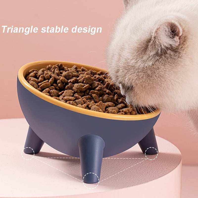 Cat Bowls Tilted Raised,Single Cat Feeding Bowls Elevated Cat Food Water Bowl Kittens Dishes 15° Inclined Angle Cat Feeder,Green 1PCS Green - PawsPlanet Australia