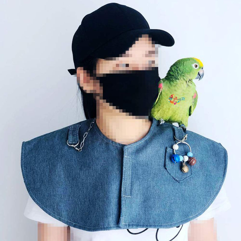 CALIDAKA Parrot Anti-Scratch Shoulder Protector Anti-Scratch Shoulder Protector Pet Shoulder Pad Diaper Shawl for Small Medium Birds Pet Macaws Love Birds Finches Lovebird arm guard blue - PawsPlanet Australia