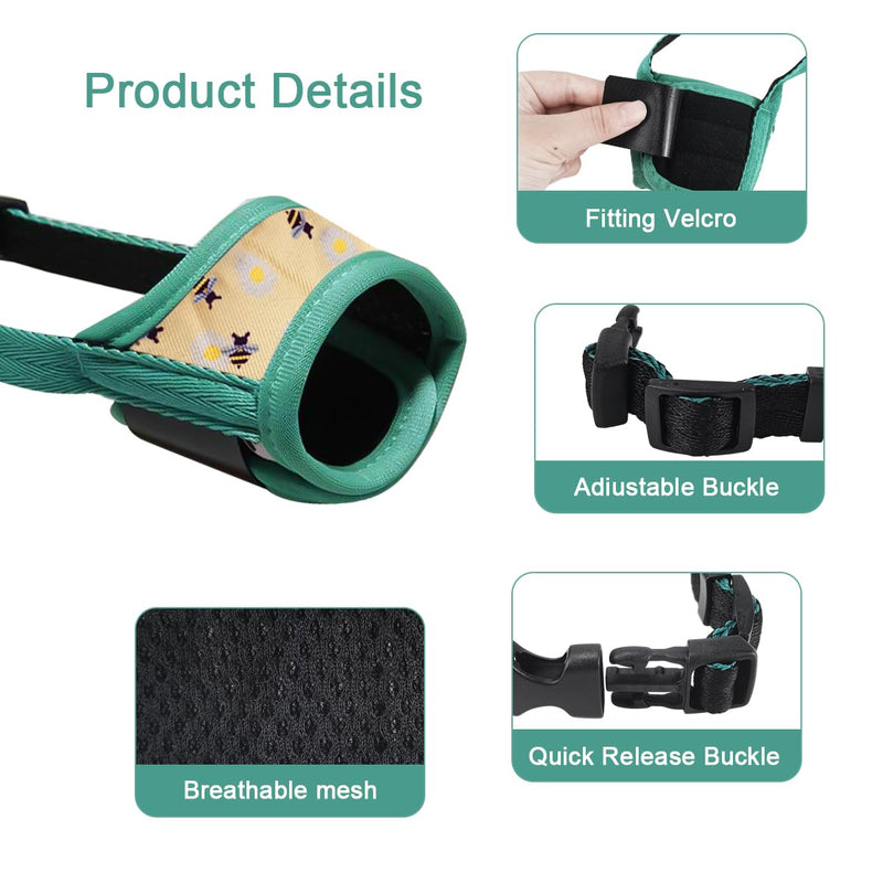 Pack of 2 Muzzles for Medium Dogs, Dog Muzzle, Halti for Dogs, with 3 Rolls of Dog Waste Bags and 1 Adjustable Dog Collar, Avoids Biting, Barking and Eating M - PawsPlanet Australia