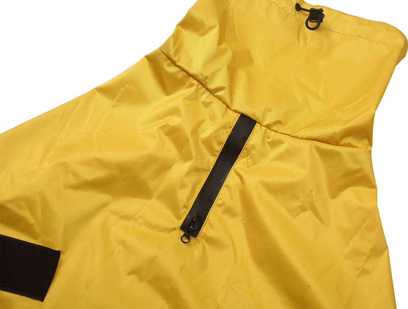 Ctomche Pet Lightweight Waterproof Rain Jacket for Dogs,Adjustable Reflective Dog Raincoat,Dog Raincoat Jacket with Reflective Stripes for High Visibility Safety Yellow-XS X-Small (Length:32CM) - PawsPlanet Australia