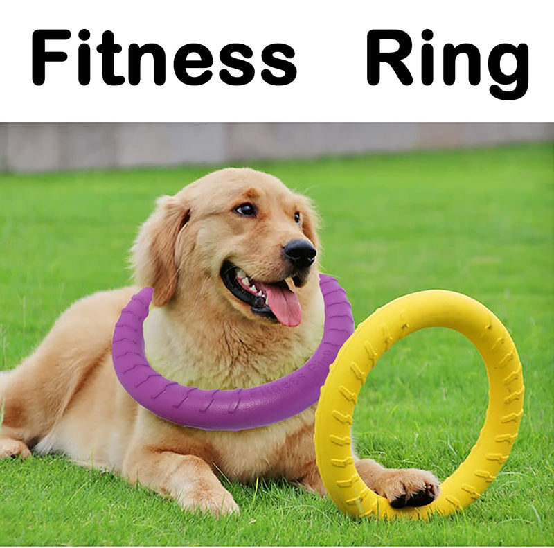 Dog Fitness Ring Dog Bite Ring Dog Training Ring,Pet Dog Outdoor Game Agility Exercise Training Equipment,Tug of War Interactive Training Ring for Small Medium Large Dogs (Purple/Trumpet Ring) Purple Trumpet Ring(Small Dog& Cat) - PawsPlanet Australia