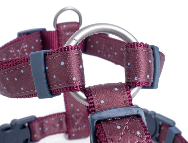 Petface Ditsy Spot Dog Harness, Ox Blood, Medium, M - PawsPlanet Australia