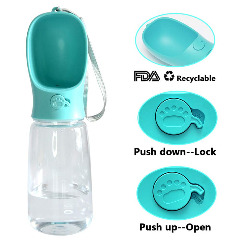 [Australia] - Banriwowi Dog Water Bottle,Portable Pet Water Dispenser for Walking, Puppy Travel Kettle, Drinking Feeder Bowl,Water Feeding Bowl, Hiking, Food Grade Plastic blue 