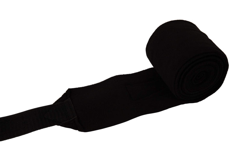 Huntley Equestrian Polo Wraps for Horses: Protective Leg Support Bandage for Training, Exercising, Turnout- 4 Wraps in a Pack Black - PawsPlanet Australia