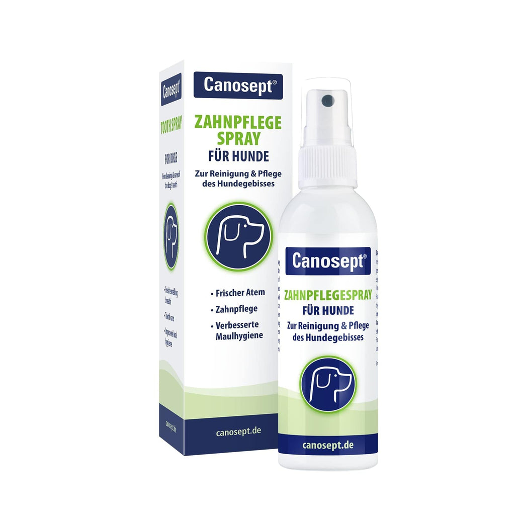 Canosept dental care spray for dogs 100ml - tartar remover - dental spray for dogs against bad breath - for effective teeth cleaning, oral hygiene and dental care tooth spray 100ml - PawsPlanet Australia