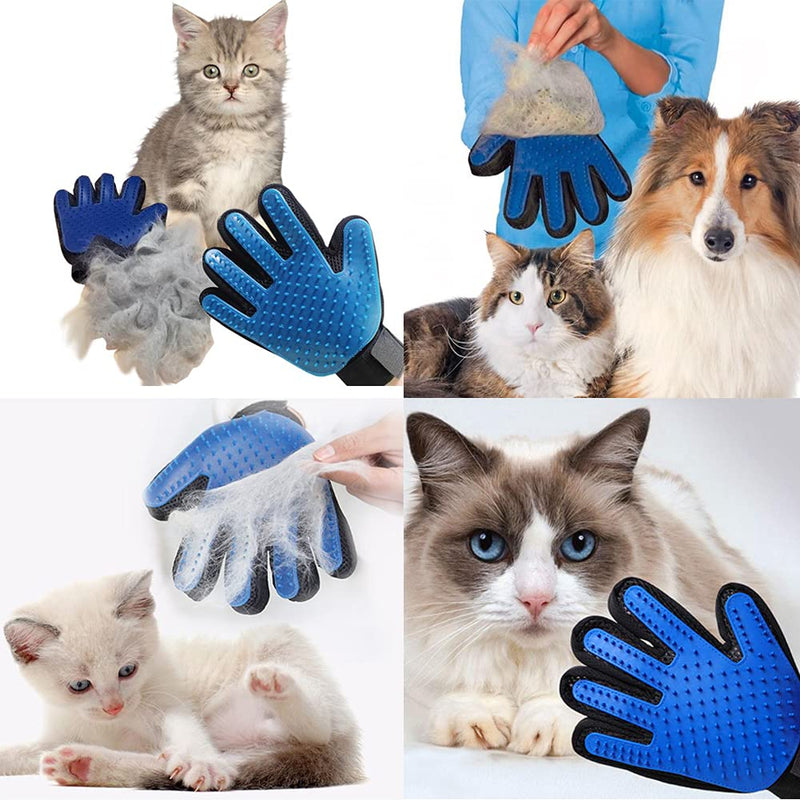 JINCHENG dog massage glove, grooming glove for pets, pet grooming glove, glove massage glove with improved five-finger design - perfect for dogs and cats (2) 2 - PawsPlanet Australia