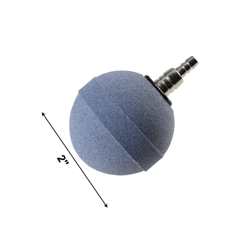 AQUANEAT Large Air Stone, 2" Gray Bubble Ball,Aerator Oxygen Diffuser, Air Pump Accessories for Aquarium, Fish Tank, Hydroponics, 2 Pack - PawsPlanet Australia