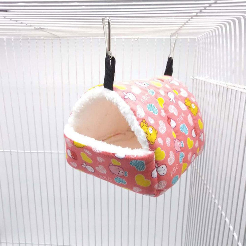 Oncpcare Winter Warm Small Animals Bed Playing Soft Hedgehog Bed Sleeping Cute Hamster Hammock Birds House Hanging Resting for Gerbil Young Guinea Pig Degu Drawl Hedgehog S(5.5 x 4.7 inch) Heart - PawsPlanet Australia