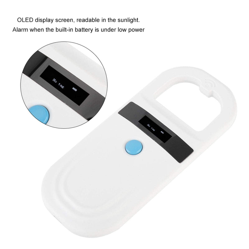 FILFEEL Pet Microchip Scanner, Rechargeable Animal Chip ID Reader Pet Tag Scanner FDX-B (ISO11784 / 11785) EMID Pet Microchip Reader (White) - PawsPlanet Australia