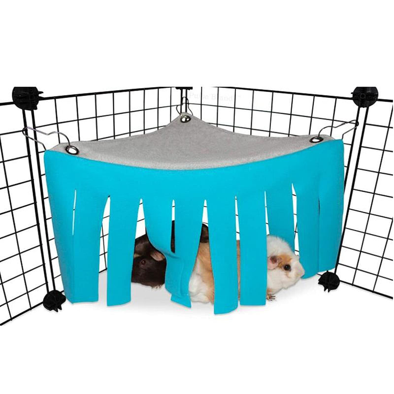 2 Pieces Small Animal Hideout Hideaway, Corner Fleece Guinea Pig Hideout Hammock and Sleeping Bed for Chinchilla, Rabbit, Rat, Hedgehog, Squirrel, Ferret, Hamster Small Pets - PawsPlanet Australia