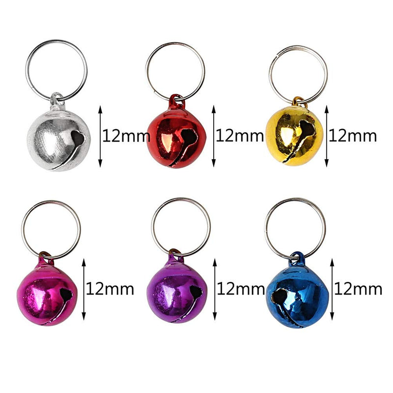 nuosen 20 Packs Dog Cat Collar Bells, Colourful Loud Or Soft Pet Bells For Potty Training, Key Rings, Random Color - PawsPlanet Australia