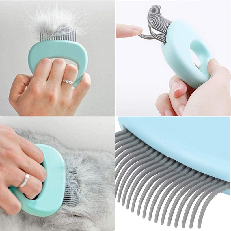 None Branded 2Pcs Pet Shell Comb Massage Relaxing Cat Comb Grooming Hair Removal Cleaning Comb Pet Cat Dog Brush Pet Cat Dog Massage Shell Comb - PawsPlanet Australia